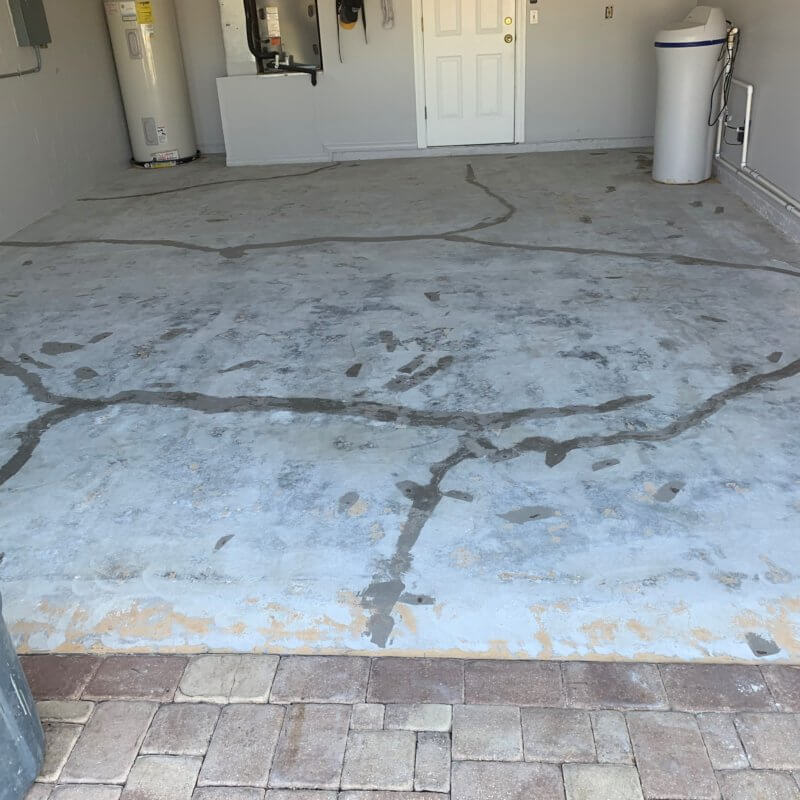 Prepped Epoxy Garage Floor