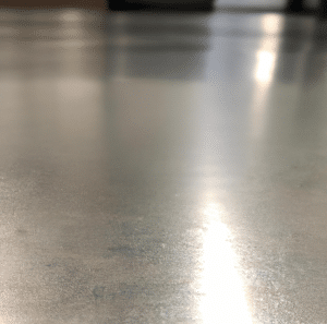Silver metallic floor