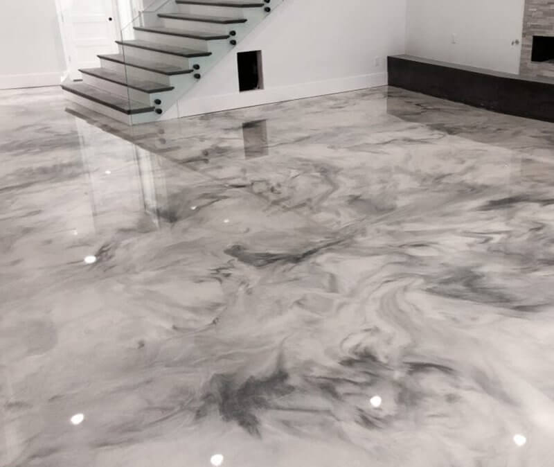 Metallic Garage Flooring Epoxy Coating