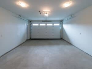 Empty grey garage